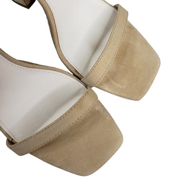 SARTO by Franco Sarto Womens 8 Dolores Ankle Strap Leather Sandal in Sand NEW - Picture 7 of 11